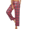 thumbnail image 3 of ZVNAΖH Womens Plaid Pajama Pants Drawstring Comfy Sleep Bottoms with Pockets, Loose Fit, Lounge Pants, S-XXL, 3 of 8