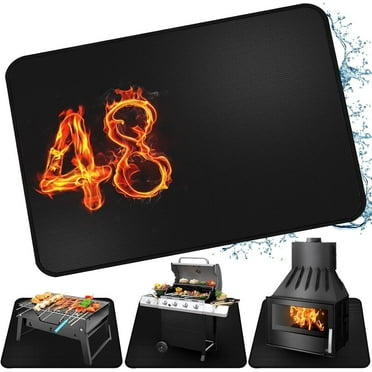 48x36 grill mats for outdoor grill, Double Sided Fire and Oil Resistant Grill Mat for Outdoor BBQ, Suitable for Outdoor Charcoal, Flat Top, Smoker, Gas Grill