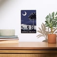 thumbnail image 2 of Myrtle Beach, South Carolina, Palmetto Moon Beach Dancers Birch Wood Wall Sign (6x9 Rustic Home Decor, Ready to Hang Art), 2 of 5