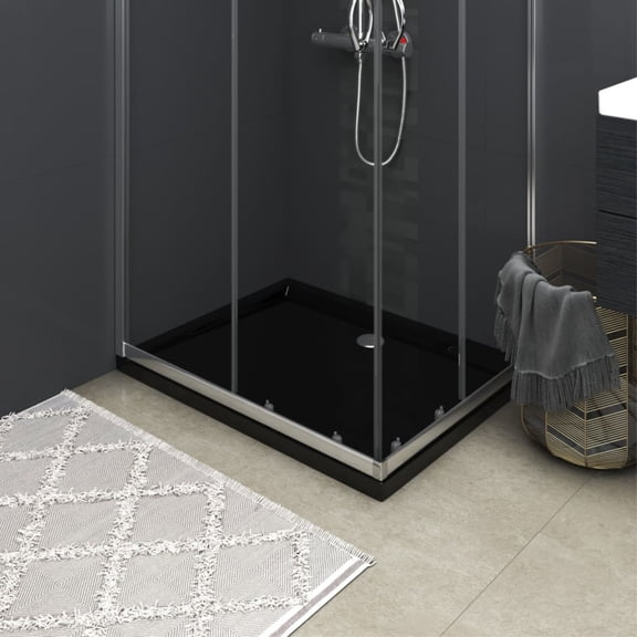 Casafoyer Rectangular ABS Shower Base Tray Black 31.5"x39.4"