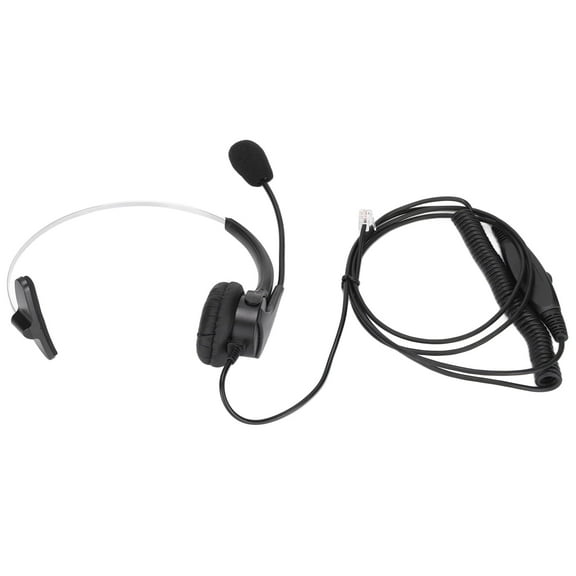 Falleo Clearance RJ9 Telephone Headset Call Center Headset Noise Reduction Wired Professional Mono Headset with Microphone