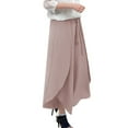 thumbnail image 2 of Women's Casual Pants Women'S Lace Up Chiffon Trousers Elastic Waist Casual Loose Wide Leg Skirt Casual Pants,Pink Women's Casual Pants XL, 2 of 4