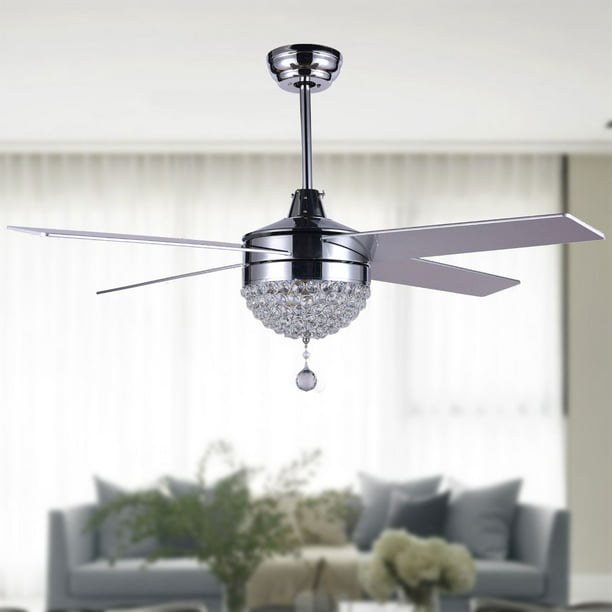 42 Led Crystal Ceiling Fan With Remote, Modern Glam Ceiling Fans