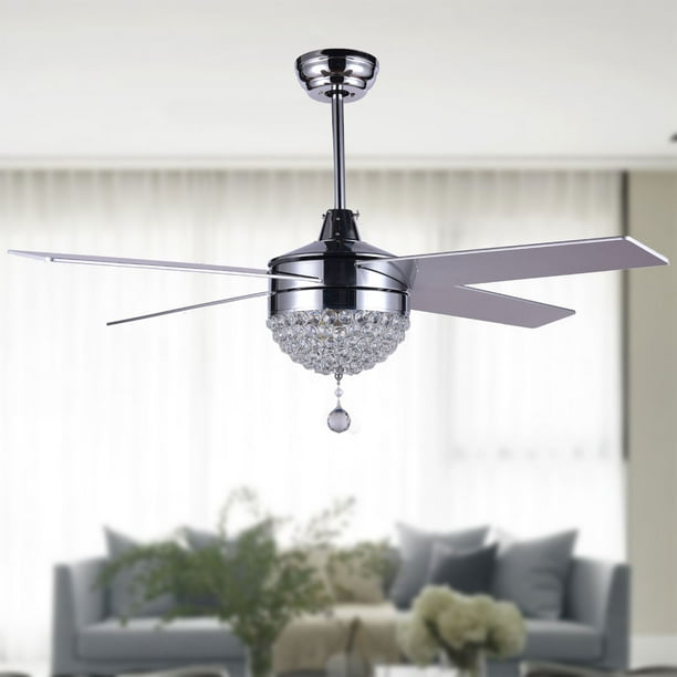 42 Led Crystal Ceiling Fan With Remote Control And Light Kit Included Com 42 Led Crystal Ceiling Fan With Remote, Modern Glam Ceiling Fans