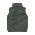 thumbnail image 3 of Tiijoy Kids Zip Up Vest Boys Girls Sherpa Winter Warm Outerwear Coat, Sizes 18-24M, 3 of 5