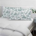 thumbnail image 4 of Boho Teal Green Floral Queen Size Pillow Cover, Pillowcase Protectors with Zipper, Breathable Decorative Throw Pillow Case Cover, Vintage Farmhouse Paisley Leaf Pillow Shams for Couch Sofa 20x30Inch, 4 of 8