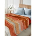 thumbnail image 5 of Burnt Orange Coastal Flat Sheet Only Twin Size, Soft Breathable Bed Top Sheets for Mattress, Summer Beach Nautical Abstract Art Luxury Bedding Flat Sheets for Home Hotel Bedroom Bed Protection, 5 of 9
