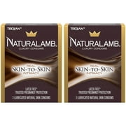 2 Pack - Trojan Naturalamb Natural Skin Lubricated Condoms 3 Each