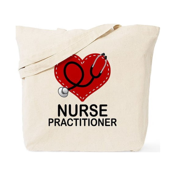 CafePress - Nurse Practitioner Heart Tote Bag - Unisex Canvas Tote Bag, Beige, 1-Piece