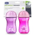 thumbnail image 2 of Chicco Rim Spout Trainer Cup 9oz, Pink/Purple, 9m+ (2pk), 2 of 9