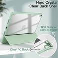 thumbnail image 2 of JETech Case for iPad Pro 10.5-Inch and iPad Air 3 (10.5-Inch 2019, 3rd Generation) with Pencil Holder, Clear Transparent Back Shell Slim Stand Shockproof Tablet Cover (Matcha Green), 2 of 7
