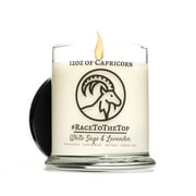 Golden Tail Candle Co. – Capricorn – White Sage and Lavender, All-Natural Soy Zodiac Birthday Gifts Candle, 12oz