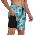 thumbnail image 2 of Balery Crab Swims In The Ocean Bañador para hombre, shorts de playa de secado rápido con entrepierna y forro de compresión-Medium, 2 of 6
