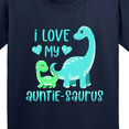 thumbnail image 4 of Inktastic I Love My Auntie-saurus Cute Brontosaurus Family Youth T-Shirt, 4 of 5