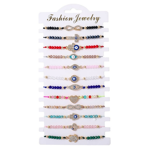 BONITTER Evil Eye Best Friend Matching Couple Bracelet, 12 Per Pack