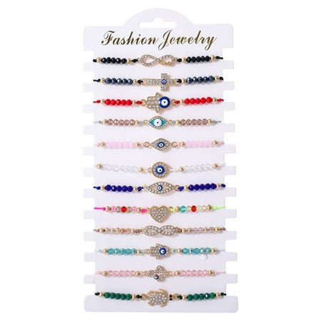 BONITTER Evil Eye Best Friend Matching Couple Bracelet, 12 Per Pack