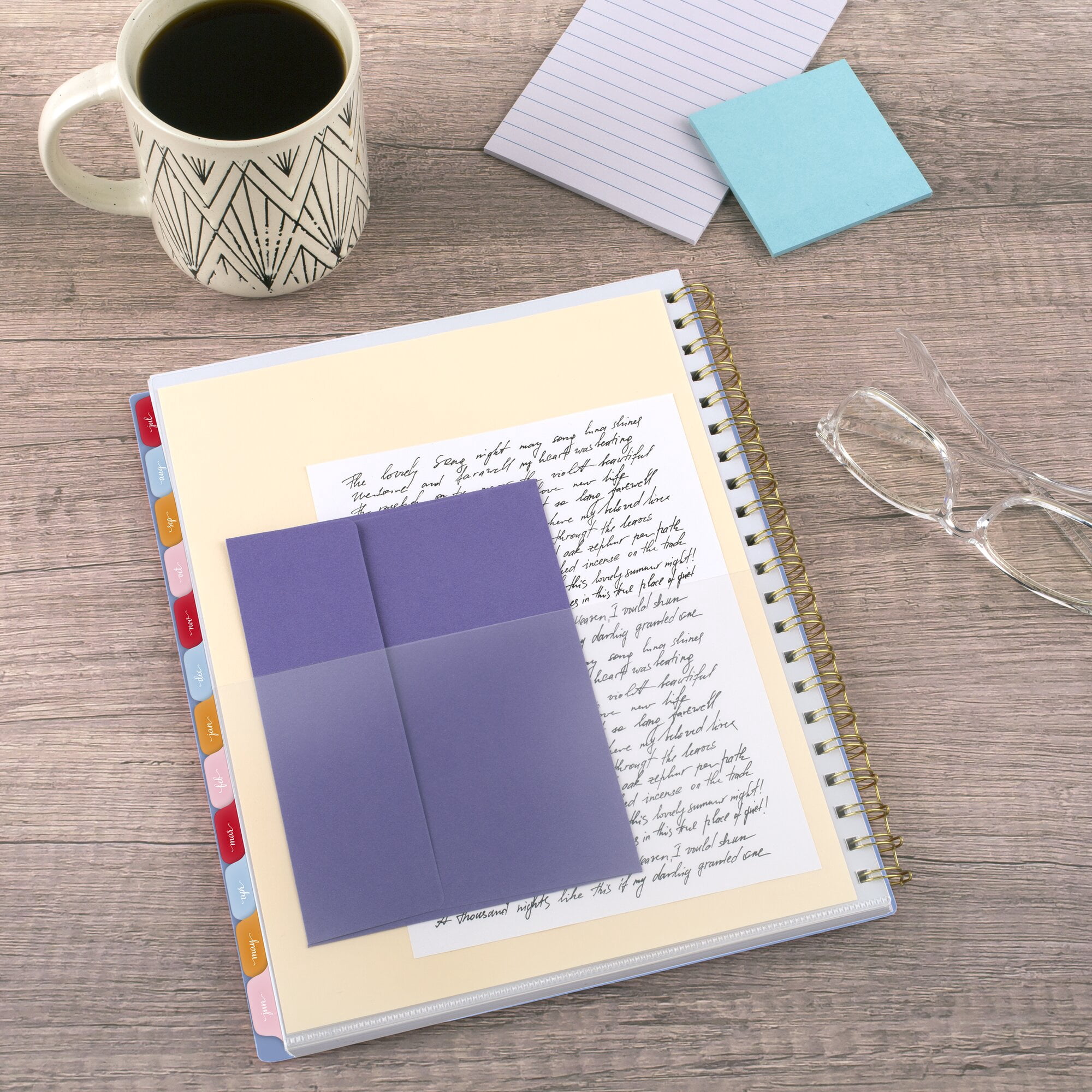 AT-A-GLANCE Harmony Academic 2026-2027 Weekly Monthly Planner Blue Aura Large 8