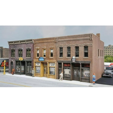 Walthers Cornerstone HO Scale Building/Structure Kit Merchant Row IV Downtown