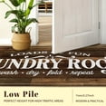 thumbnail image 4 of Washable Laundry Room Rug, 20"X59" Non Slip Soft Low-Pile Laundry Mat Farmhouse Laundry Room Decor Area Rug for Kitchen Bathroom Brown, 4 of 8