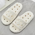 thumbnail image 3 of Zapatillas de hombre para el hogar, novedad de verano, zapatillas de baño, sandalias con fugas de raíz de loto, sandalias de celebridades de Internet, estilo popular de hotel, 3 of 5