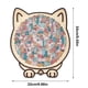 thumbnail image 3 of Rompecabezas de madera de 135 piezas con forma de gato de colores, ideal para amantes de los gatos. Rompecabezas con silueta de gatito, juguete antiestrés de madera de 24 cm (9,5 pulgadas) para estim, 3 of 3