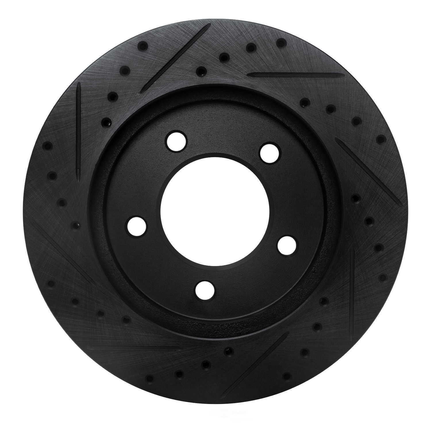 Dynamic Friction Company 633-54176R DFC Brake Rotor - Drilled And Slotted - Black