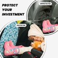 thumbnail image 4 of Easygdp Winter Warmth Blue Knitted Car Kick Mat Seat Cover 2 Pcs Anti-Kick Pockets Storage Mat Back Seat Cover Car Seat Protector, 4 of 8