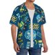 thumbnail image 2 of Balery Dump Truck Camisa Casual de Manga Corta con Botones para Hombre, Texturizada, Estilo Cubano, para Playa, Verano-X-Large, 2 of 5