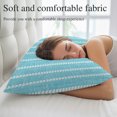 thumbnail image 3 of Turquoise Body Pillow Cover, Pillowcase Protectors with Zipper, Breathable Decorative Throw Pillow Case Cover, Modern Boho Vertical Striped Pattern Simple Pillow Shams for Couch Sofa 24x36Inch, 3 of 7