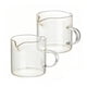thumbnail image 2 of Juego de 2 tazas de café de 4 oz con doble boquilla, vasos de chupito, taza de leche con asa, vaso de vidrio transparente, 2 of 6