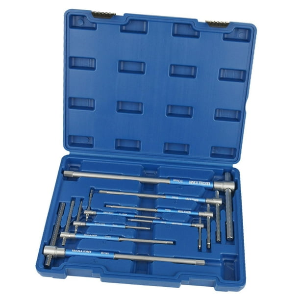 T Recolección de accesorios giratorios de llave de llave hexadecimal para varios trabajos mecánicos de reparación de bicicletas No por deslizamiento a