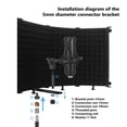 thumbnail image 3 of Labymos Foldable Adjustable Sound Absorbing Vocal Recording Panel Portable Acoustic Isolation Microphone Shield Sound-proof Plate, 3 of 8