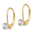 thumbnail image 4 of Auriga Fine Jewelry 14K Yellow Gold White Topaz Dangle - April Earrings for Women (L- 13mm, W- 4mm), 4 of 6