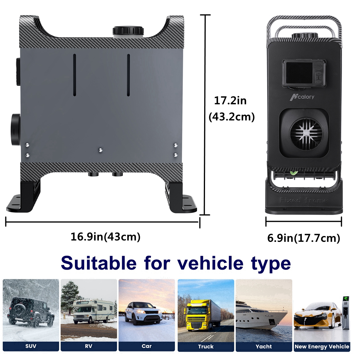 Hcalory 5-8KW Diesel Air Heater, 12V Aluminum Muffler Parking Heater For RV, Trucks, Car Bus B898eeab 9b61 41bc 8760 609a4fbac3b6.f4cbb0d541ca21e1b192295cfae03e69