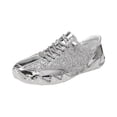 thumbnail image 2 of Domuza 2026 Summer Glitter Shoes for Men Fashion High Top Casual Sequin Sparkly Sneakers Bling Shiny Sneakers Comfortable Lightweight & Non-Slip Sneakers Silver 9.5 (EU-44), 2 of 3