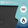 thumbnail image 3 of Unique Bargains Flat Face Cargo Liner Rear Trunk Mat Trunk Cargo Luggage Boot Tray Mat Stripes and Triangles Pattern for Toyota RAV4 2013-2019 Anti-Slip, 3 of 7