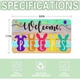 thumbnail image 3 of Easter Door Mat 30 X 17 in - Bunny Welcome Peeps Mat - Non-Slip Indoor Outdoor Door Mat Easter Decor Rubber Mats, 3 of 6