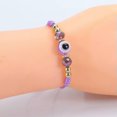 thumbnail image 4 of GKNET Lucky Blue Evil Eye Bracelet Couple Handmade Adjustable Woven Wax Rope Bracel_yi-White-, 4 of 9