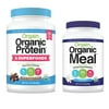 Orgain - Organic Vegan, Gluten Free Plant Based Protein & Superfoods Powder - Creamy Chocolate Fudge (2.02 LB) + Meal Replacement Powder - Vanilla Bean (2.01 LB)