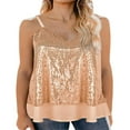 thumbnail image 2 of PENGXIANG Débardeur Sans Manches à Sequins pour Femmes avec Bretelles Réglables en Maille Transparente Vêtements d'Été, 2 of 5