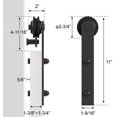 thumbnail image 7 of WINSOON 6FT Single Sliding Barn Door Hardware Track Kit Black Finish Basic I Style, 7 of 7