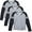 VN Heather/VN NAVY/W, variant on Aquaguard Women's Gameday MasH-Up LonG-Sleeve Fine Jersey T-Shirt (3 Pack)