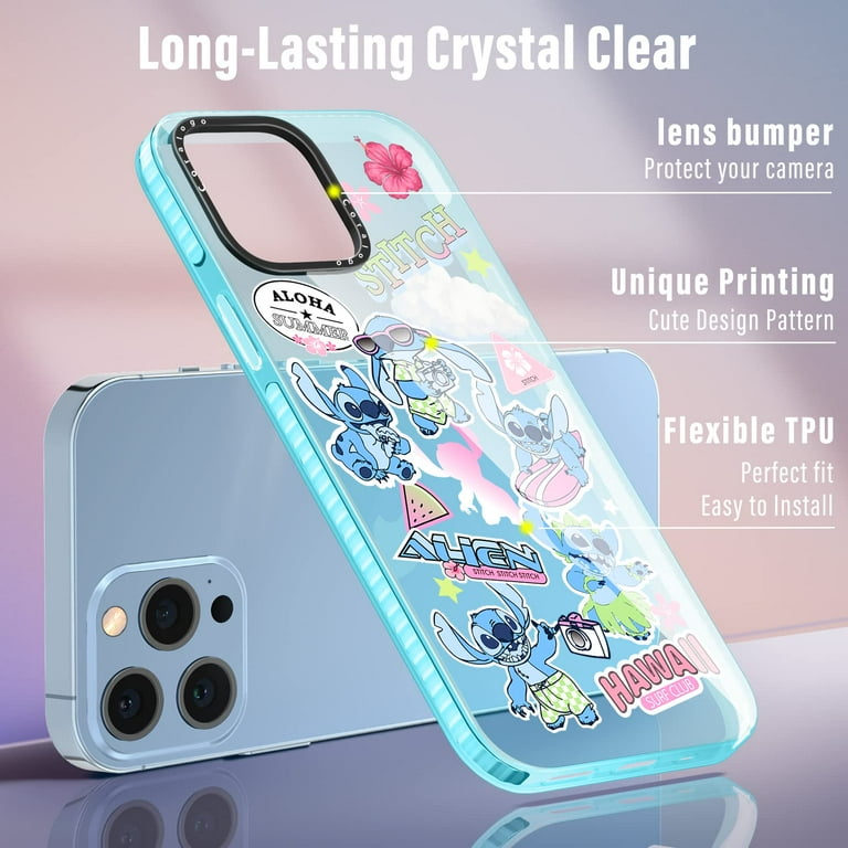 for iPhone 13 Pro Max Case Cute Cartoon Character Stickers Collage