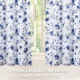 thumbnail image 5 of Haperlare 54"W x 15"L Kitchen Curtain Valance Floral Print Blackout Valance Curtains for Bathroom Cafe Windows, Navy Blue, 1 Panel, 5 of 6