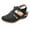 Black, variant on YODETEY Non Slip Shoes,Soft Leather Closed toe Vintage Anti-Slip Sandals for Women High-Quality