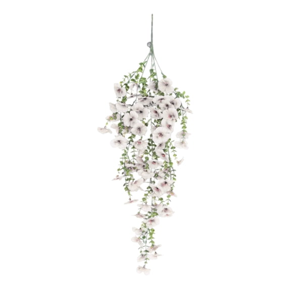 RZDLIZJ Artificial Flowers Outdoors,2 Pcs Hanging Fake Flowers Faux Silk Spring Summer Decoration for Home Garden Porch,white