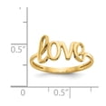 thumbnail image 4 of 14K Yellow Gold Ring Band Themed Polished Love, 4 of 5