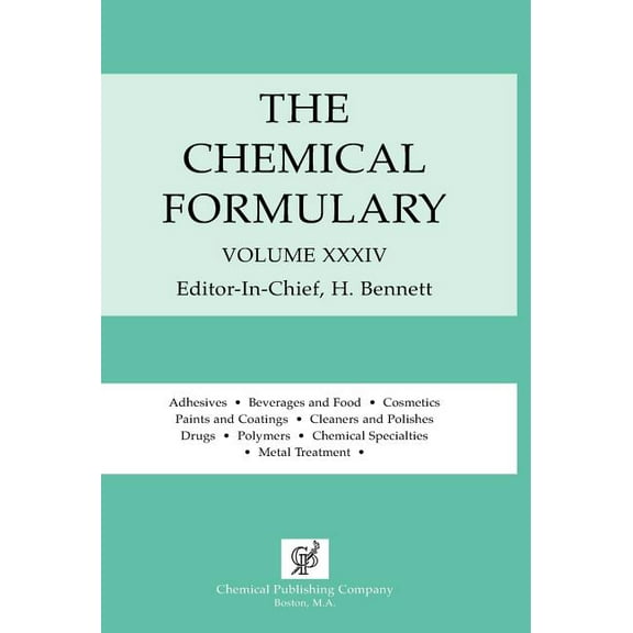 Chemical Formulary: The Chemical Formulary Vol. 34 (Hardcover)