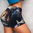 thumbnail image 4 of Lsque Astronaut Cat Pattern High Waisted Biker Shorts for Women-Tummy Control Fitness Athletic Workout Running Yoga Gym Shorts,Moisture-Wicking-Small, 4 of 9