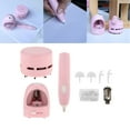 thumbnail image 4 of Electric Auto Pencil Sharpener Battery Operated Colored Pencil Sharpener Electric Eraser and Cleaner Set School Home Stationery Pink, 4 of 9